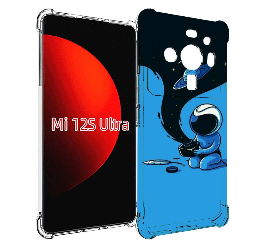 

Чехол MyPads космос из черной краски для Xiaomi 12S Ultra, Прозрачный, Tocco