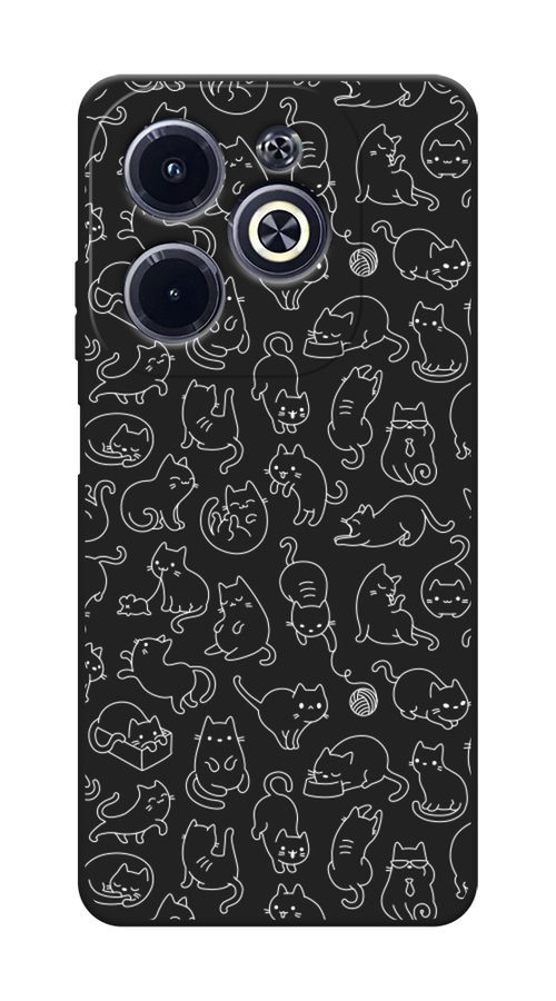 

Чехол Awog на Infinix HOT 40i "Шкодливые котики", Прозрачный;бежевый, 3105452-1