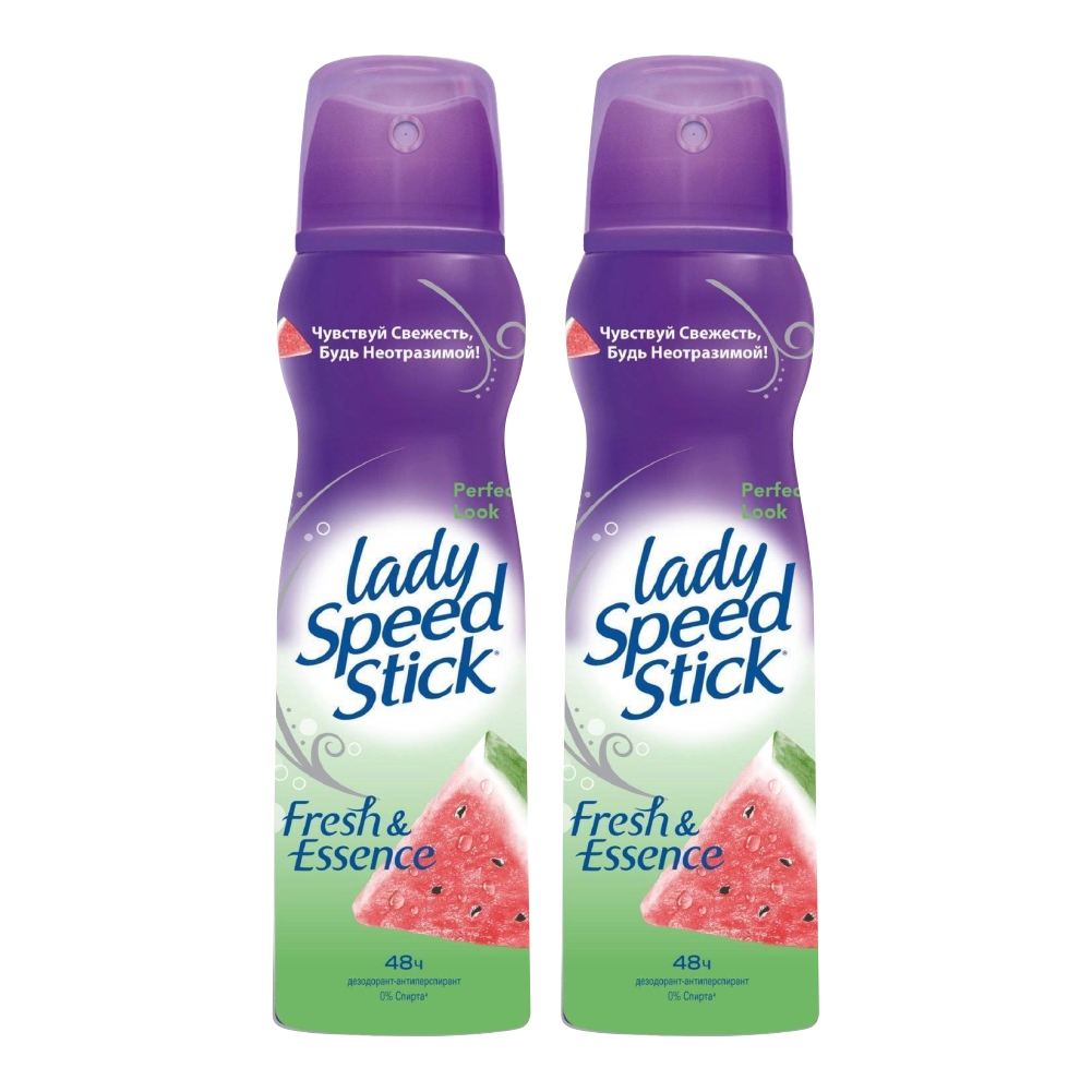 Комплект Дезодорант-спрей Lady Speed Stick Fresh Essence Арбуз 150 Мл Х 2 Шт adarisa квасцовый дезодорант спрей без запаха нейтральный 100