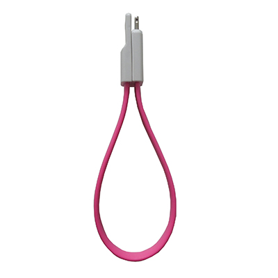 Кабель USB Apple iPhone lightning iMagnet плоский <розовый>
