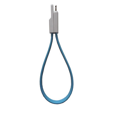 Кабель USB Apple iPhone lightning iMagnet плоский <синий>