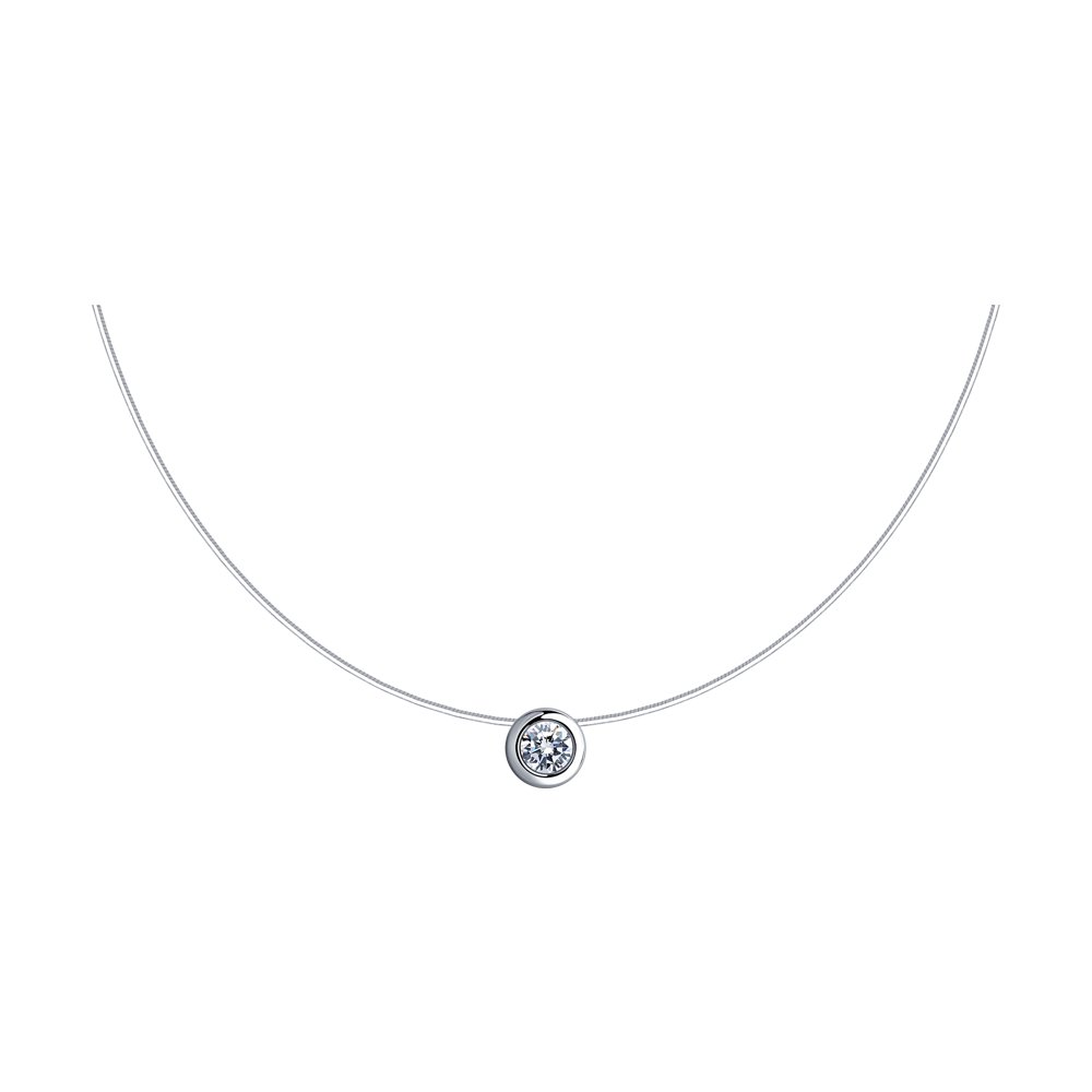 

Колье из серебра с фианитом 45 см SOKOLOV 89070002, 89070002