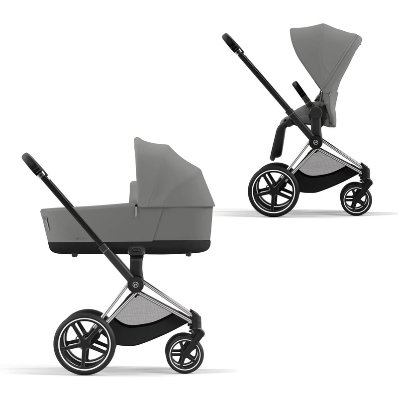

Коляска детская 2 в 1 Cybex Priam-4-mix, MirageGrey СР4-Chrome-Black-MirageGrey, Priam-4-mix