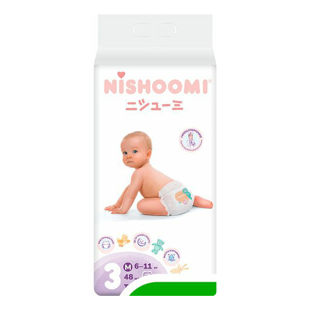 Подгузники-трусики Nishoomi 3M (6-11 кг) 48 шт