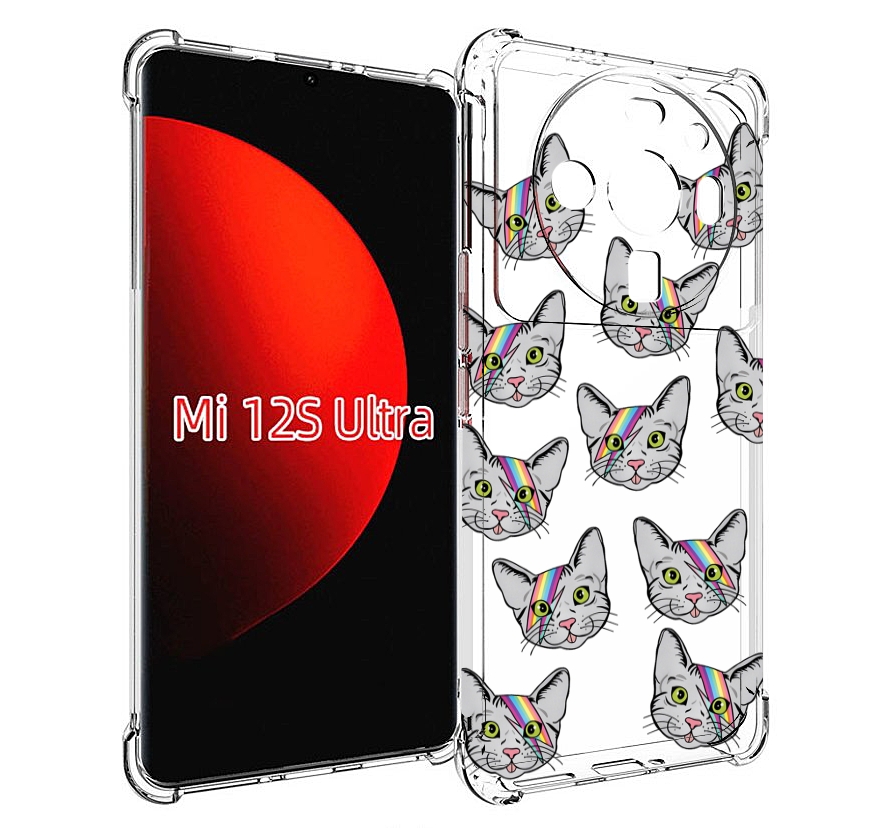 

Чехол MyPads кот-с-молнией-на-лбу для Xiaomi 12S Ultra, Прозрачный, Tocco