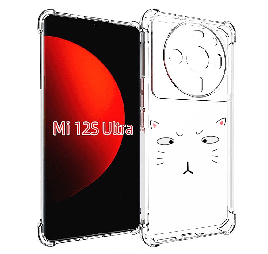 

Чехол MyPads кот-части-лица для Xiaomi 12S Ultra, Прозрачный, Tocco