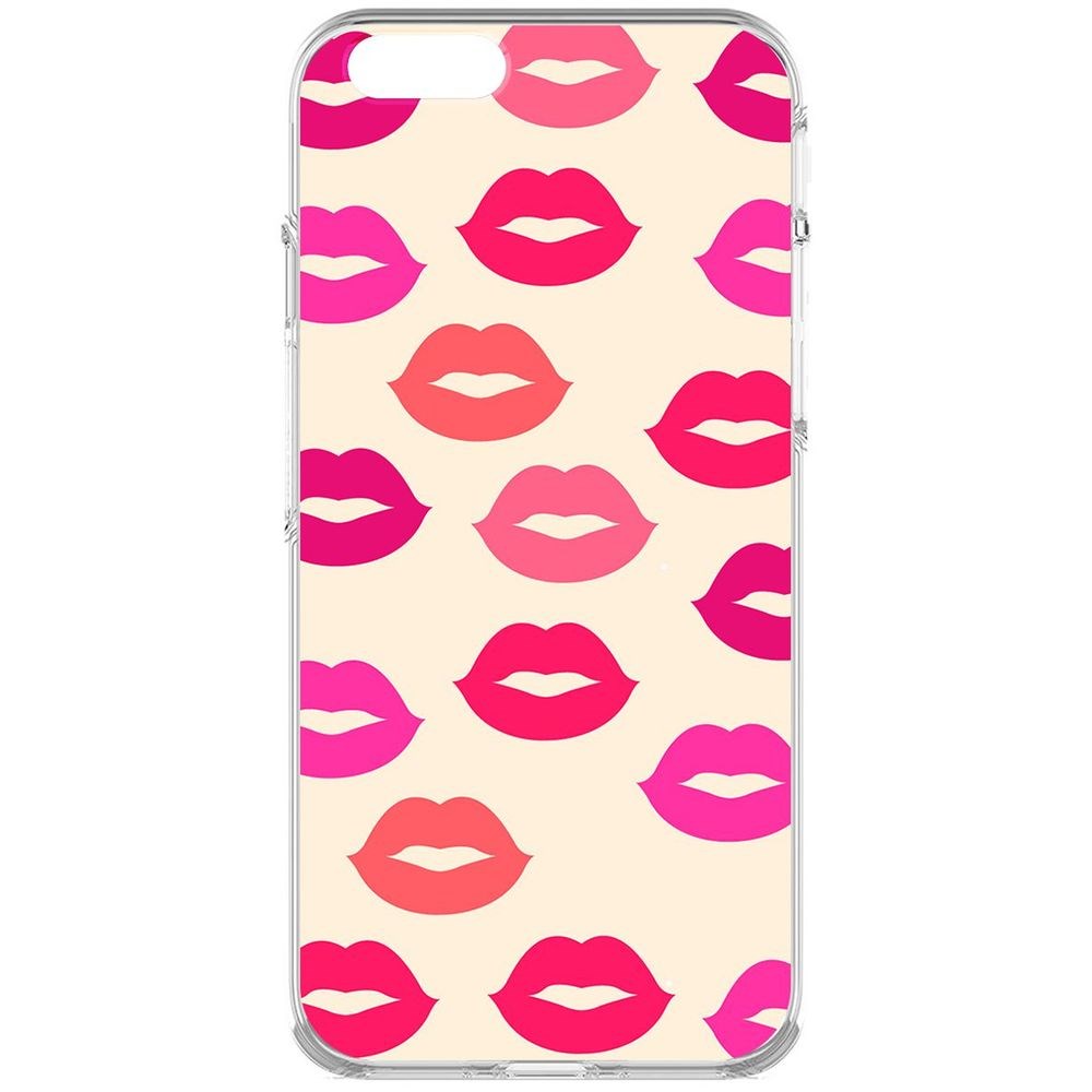 

Чехол-накладка Krutoff Clear Case Губы паттерн 1 для iPhone 6S