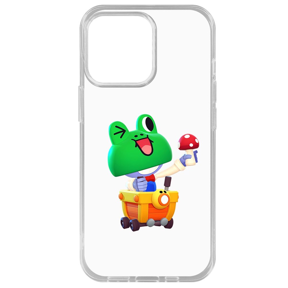 

Чехол-накладка Krutoff Clear Case Brawl Stars-Леонард Карл для iPhone 14 Pro Max