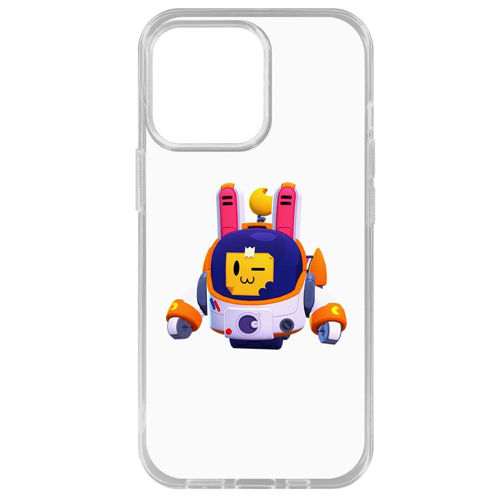 

Чехол-накладка Krutoff Clear Case Brawl Stars-Лунный Спраут для iPhone 14 Pro Max, Прозрачный
