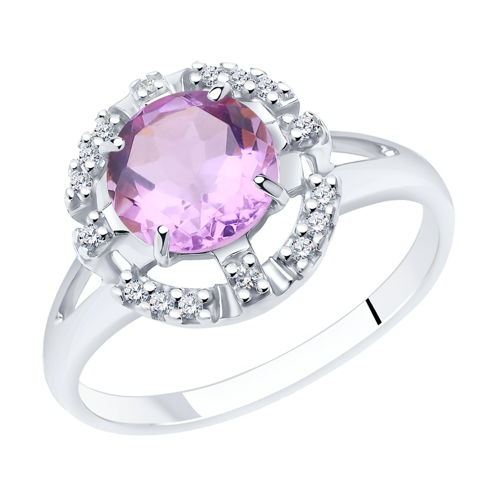 

Кольцо из серебра р. 18,5 Diamant 94-310-00679-2, топаз\фианит, 94-310-00679-2