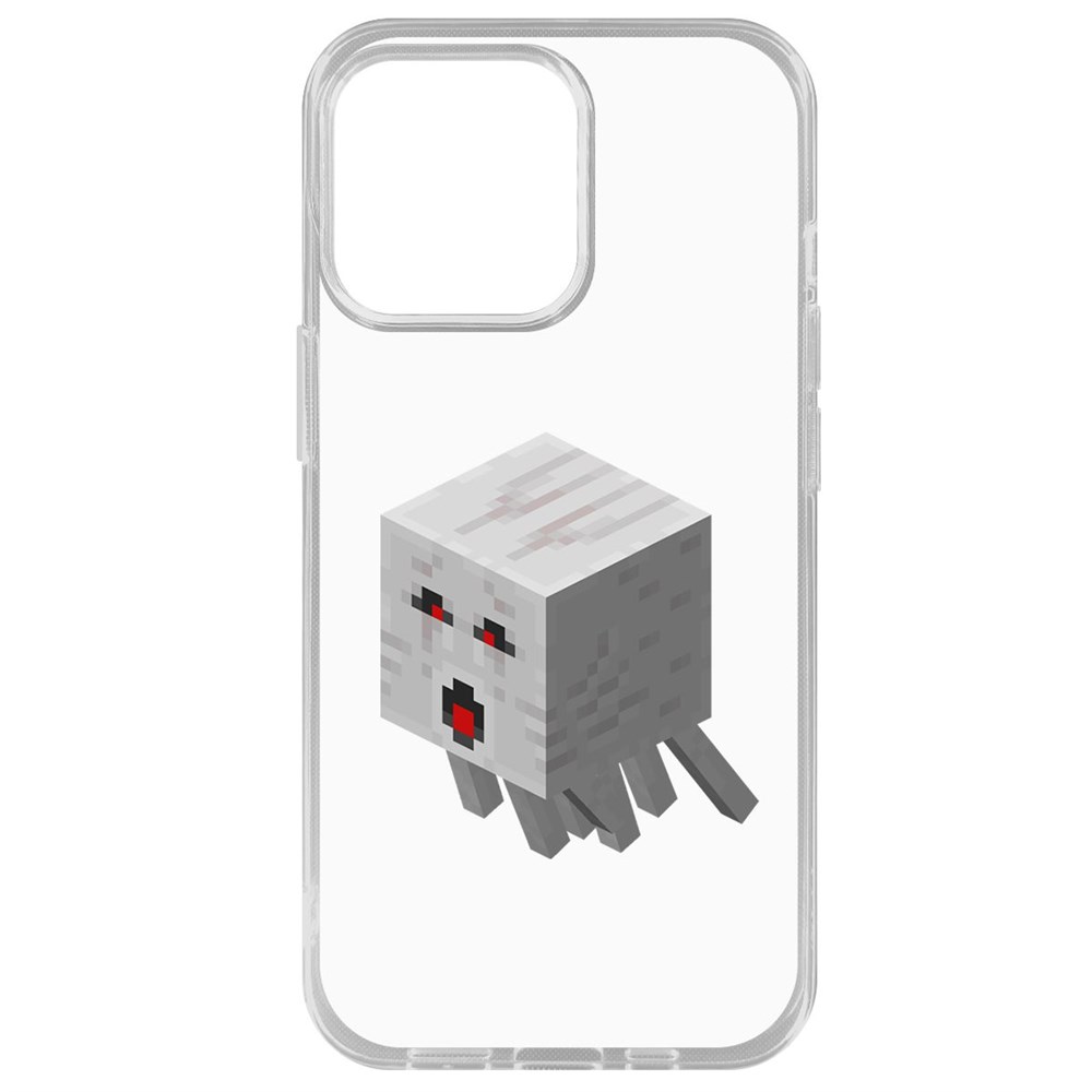 

Чехол-накладка Krutoff Clear Case Minecraft-Гаст для iPhone 14 Pro Max, Прозрачный