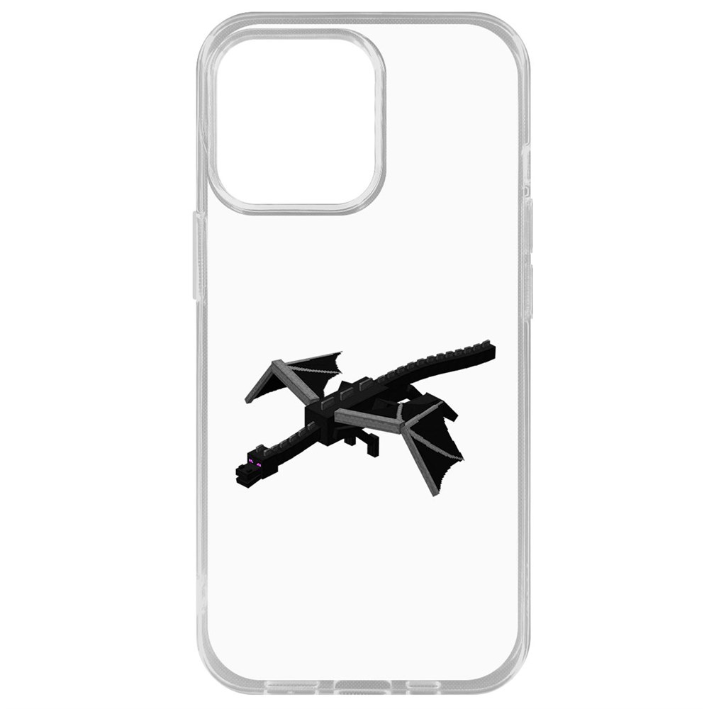 

Чехол-накладка Krutoff Clear Case Minecraft-Дракон Края для iPhone 14 Pro Max, Прозрачный