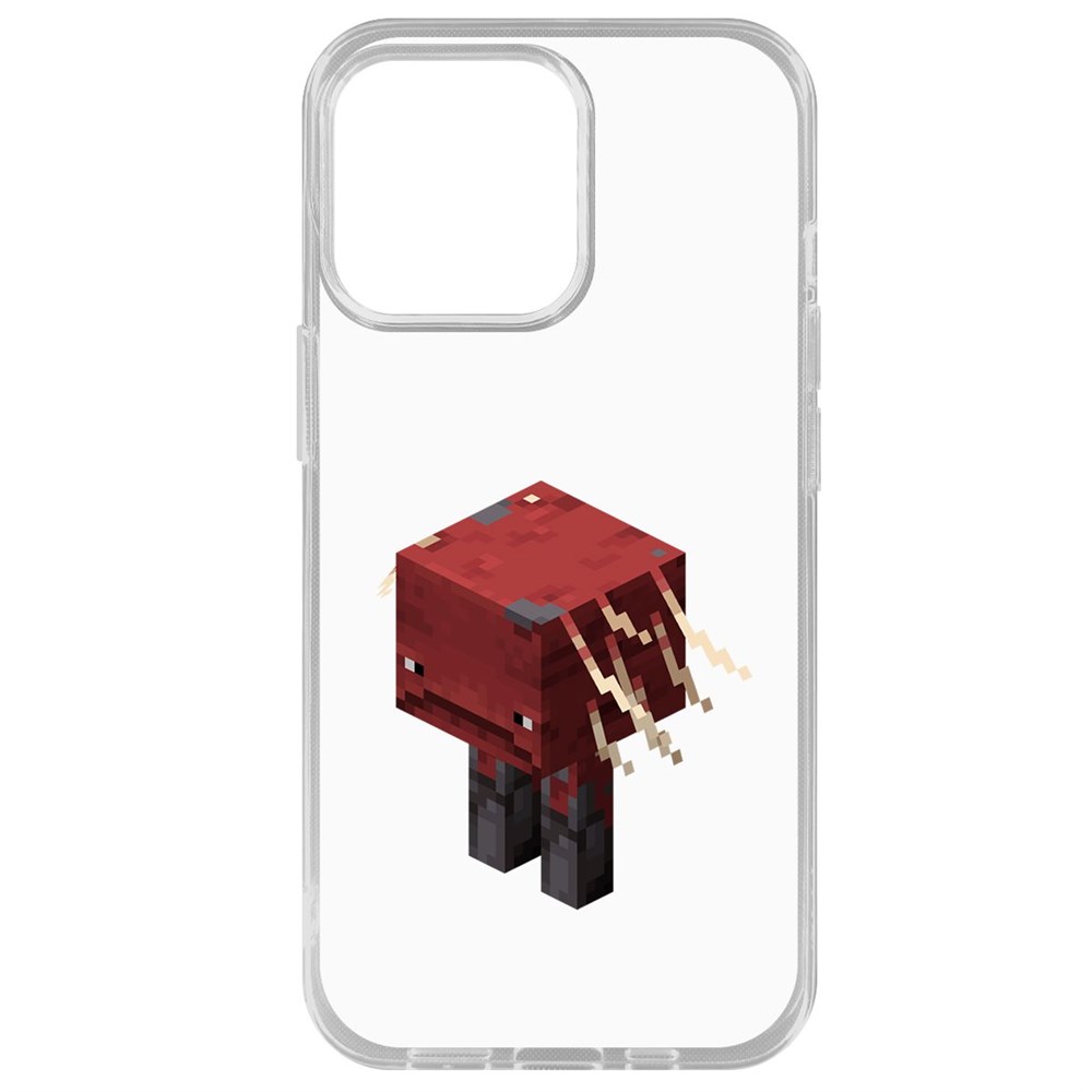 

Чехол-накладка Krutoff Clear Case Minecraft-Страйдер для iPhone 14 Pro Max, Прозрачный