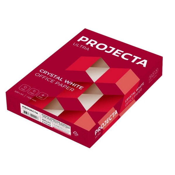 

Бумага д/ксер. фА4 PROJECTA ULTRA марка А 500л, 80 г/м2, Белый