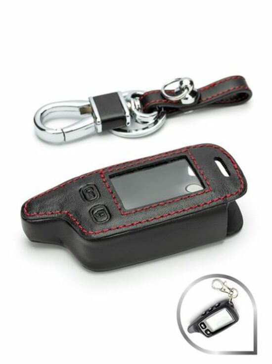 

Чехол SLK для брелка Tomahawk TW 9010/9030 красная нить, плетенка, с пленкой, Коричневый
