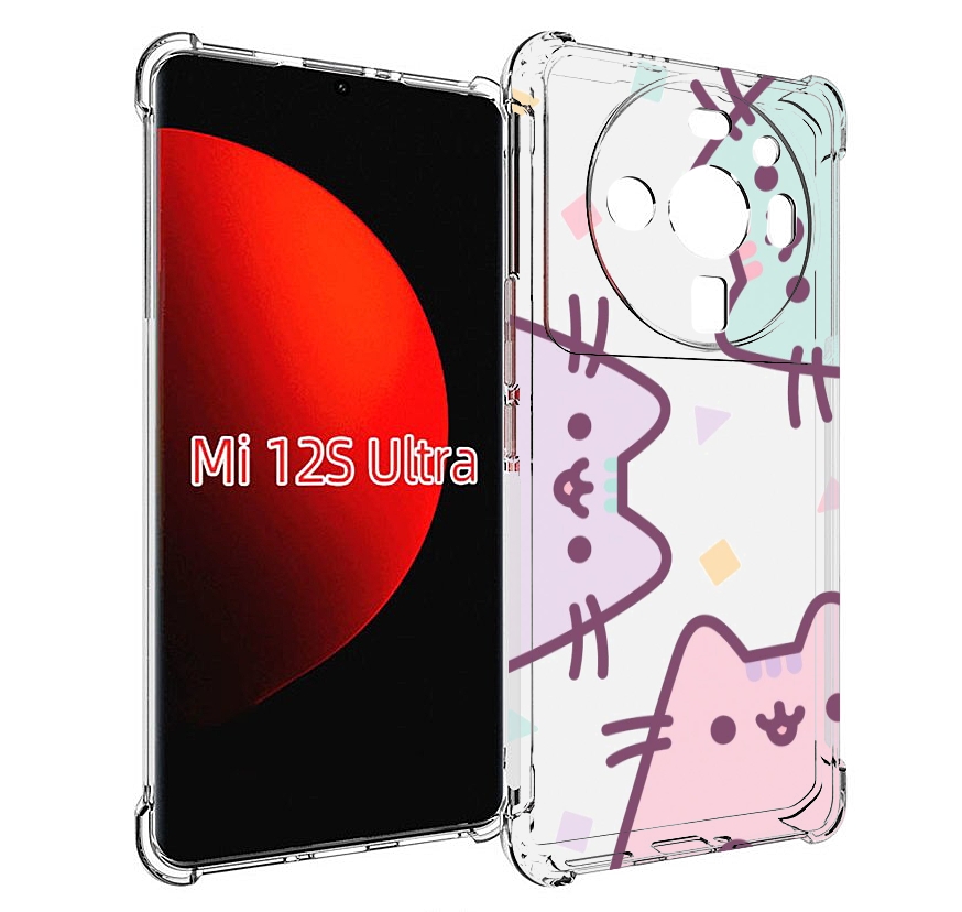 

Чехол MyPads котики зеленый фиолетовый розовый женский для Xiaomi 12S Ultra, Прозрачный, Tocco