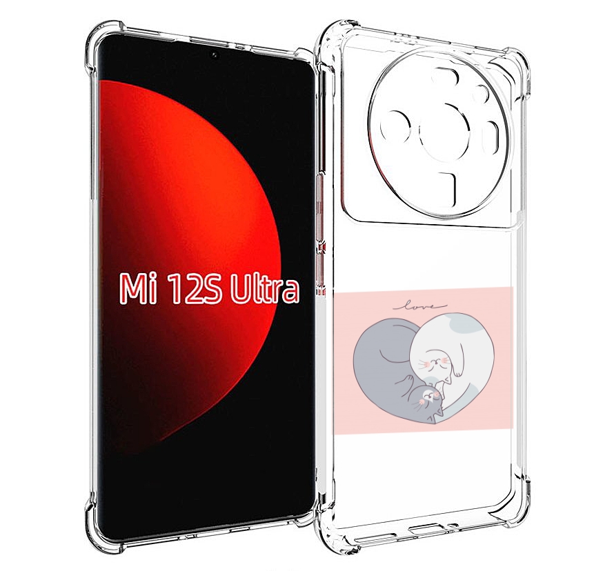 

Чехол MyPads котики-в-форме-сердца для Xiaomi 12S Ultra, Прозрачный, Tocco