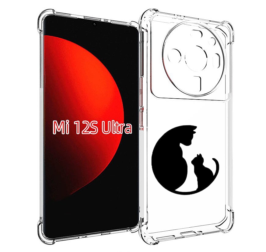 

Чехол MyPads коты в полукруге для Xiaomi 12S Ultra, Прозрачный, Tocco