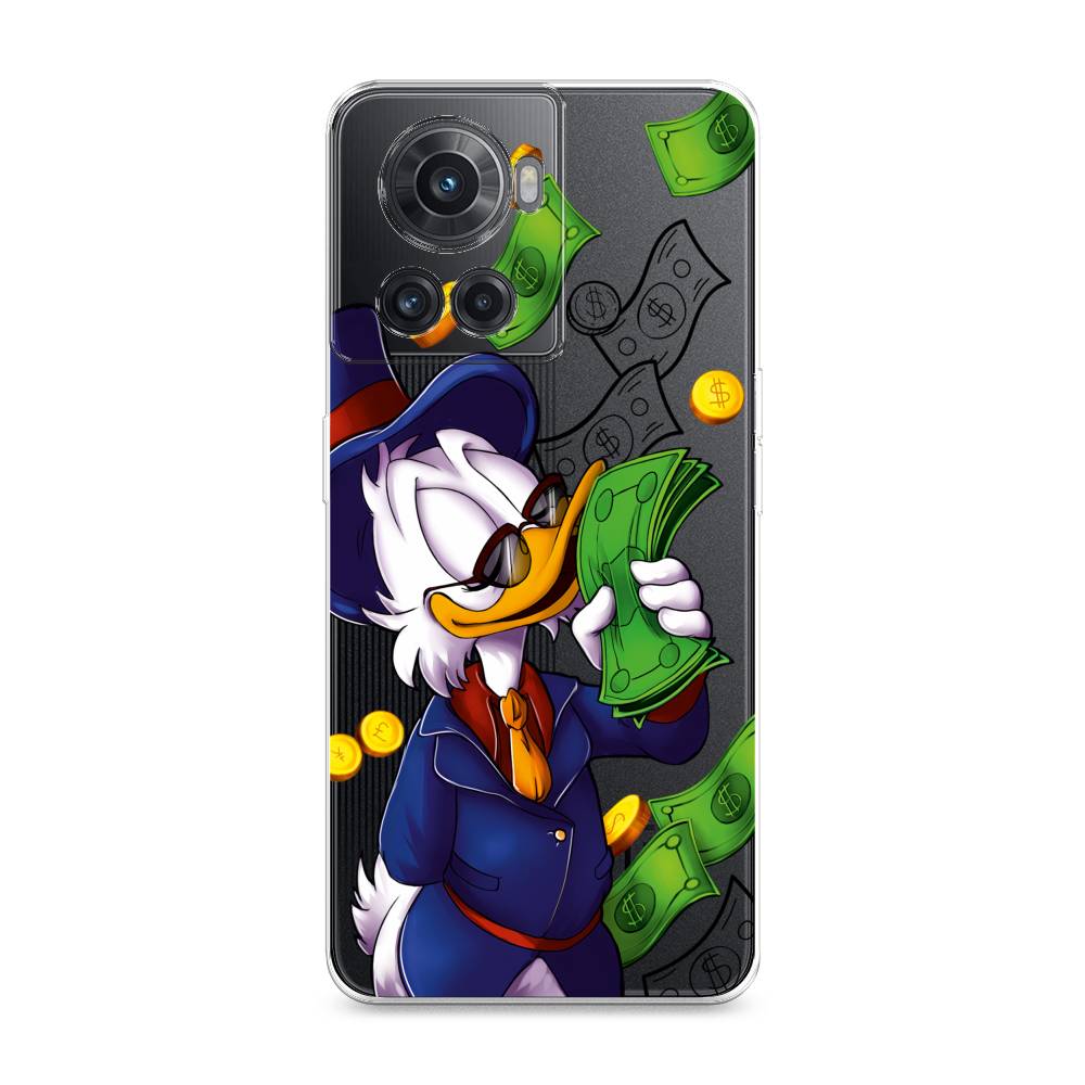 

Чехол на OnePlus 10R "Scrooge McDuck with Money", Синий;зеленый;белый, 153050-6