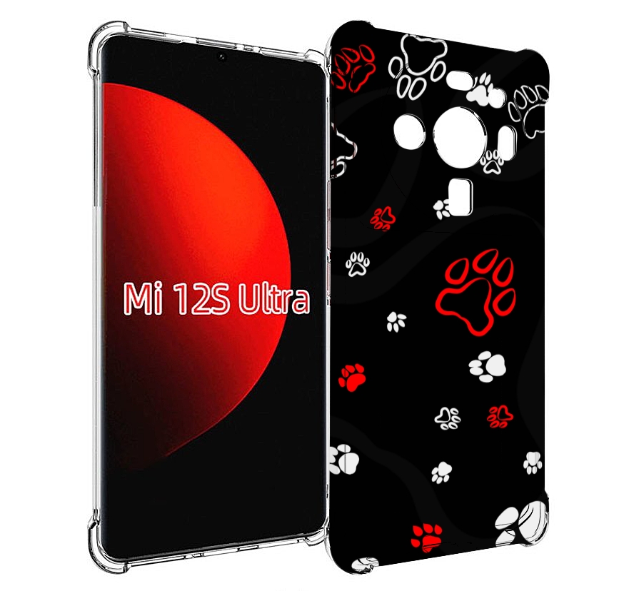 

Чехол MyPads кошачьи-лапки для Xiaomi 12S Ultra, Прозрачный, Tocco