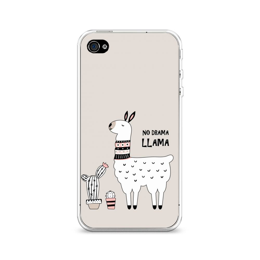 

Чехол Awog на Apple iPhone 4 / Айфон 4 "No drama LLama", Разноцветный, 10150-2