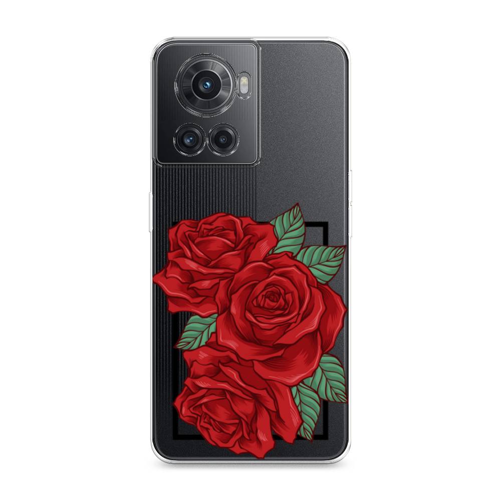 

Чехол на OnePlus 10R "Три алые розы", Красный, 153050-2