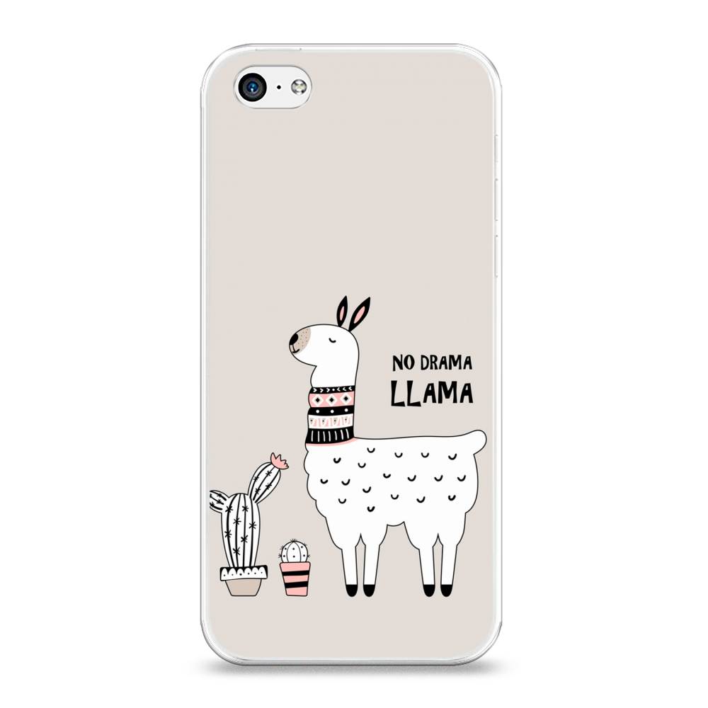 

Чехол Awog на Apple iPhone 5C / Айфон 5C "No drama LLama", Разноцветный, 10250-2