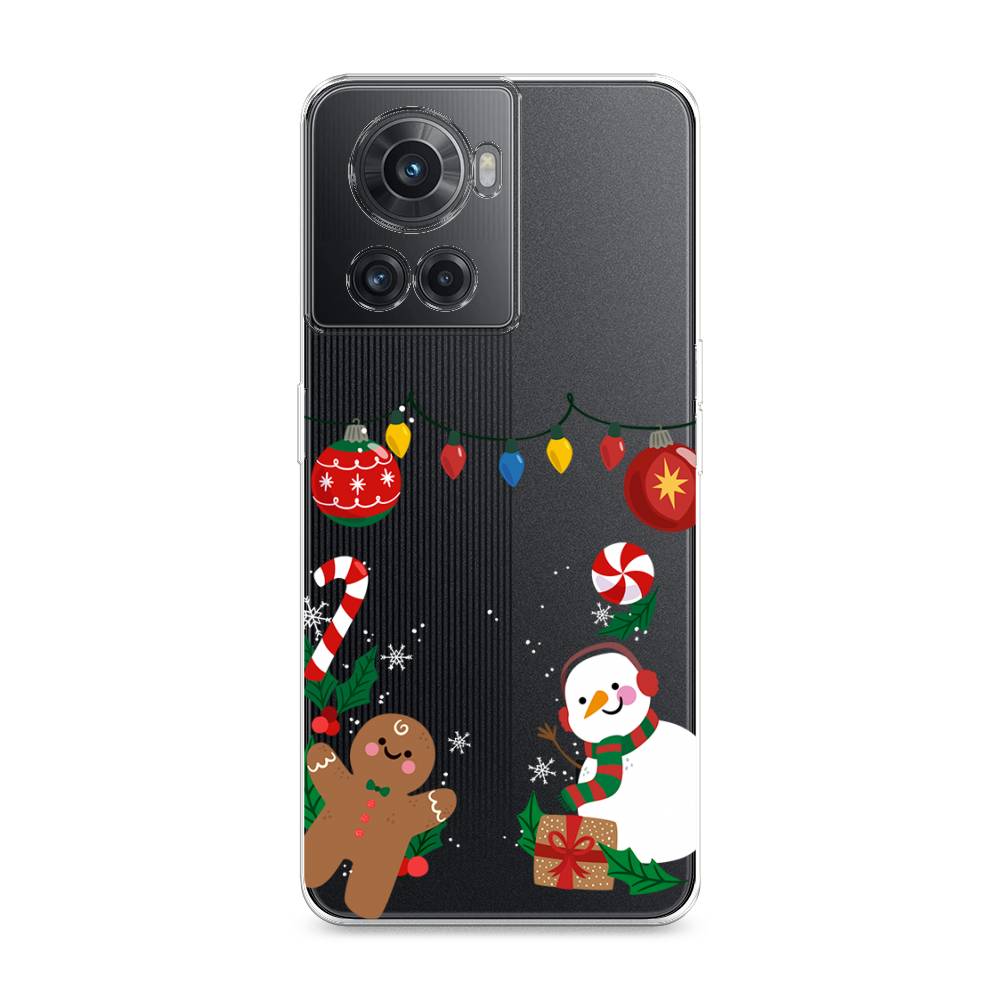 

Чехол на OnePlus 10R "Новогоднее настроение", Коричневый;красный;зеленый, 153050-5
