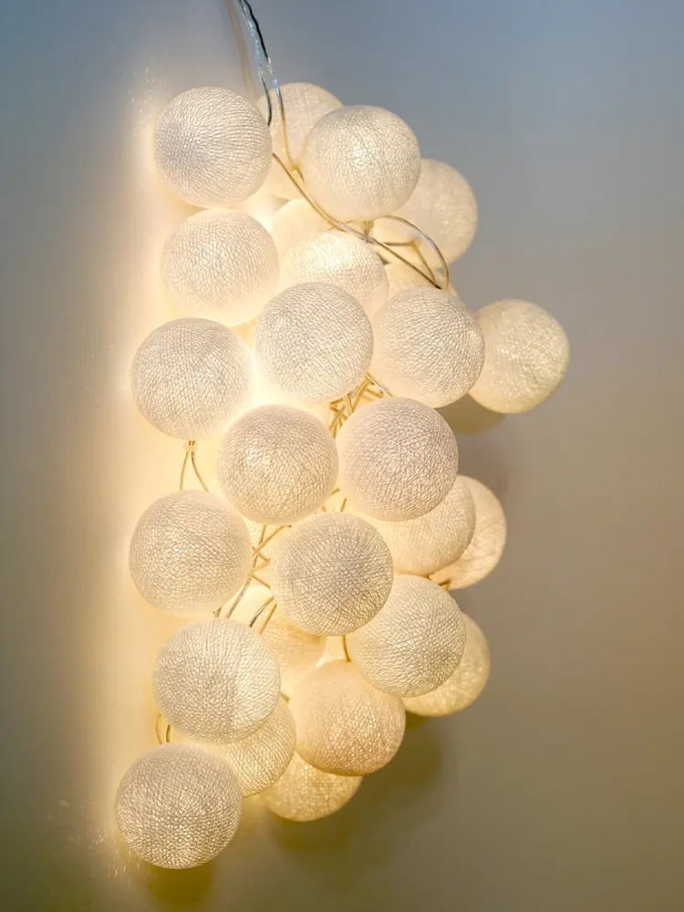 Световая гирлянда новогодняя Cherry picking пух одуванчика SV01450 4,9 м белый теплый