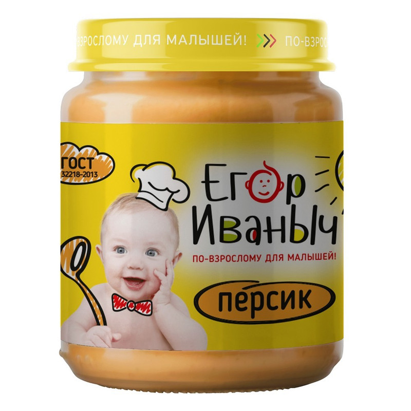 

Пюре Егор Иваныч Персик 100г, 1 шт., Персик