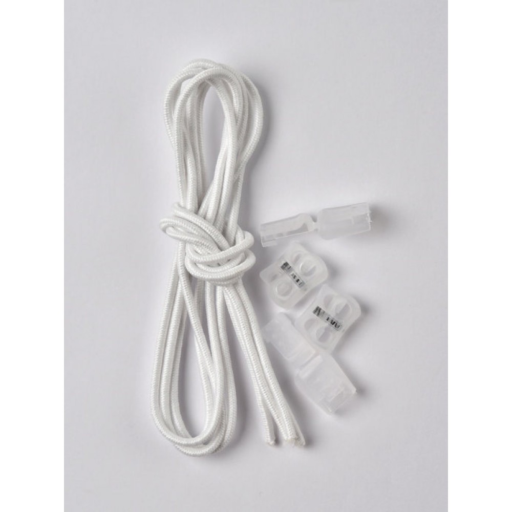 фото Регулируемые эластичные шнурки tarrago tl43 белые 100см