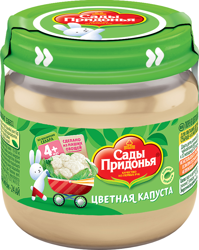 Пюре Сады Придонья Цветная капуста 80г, 1 шт.