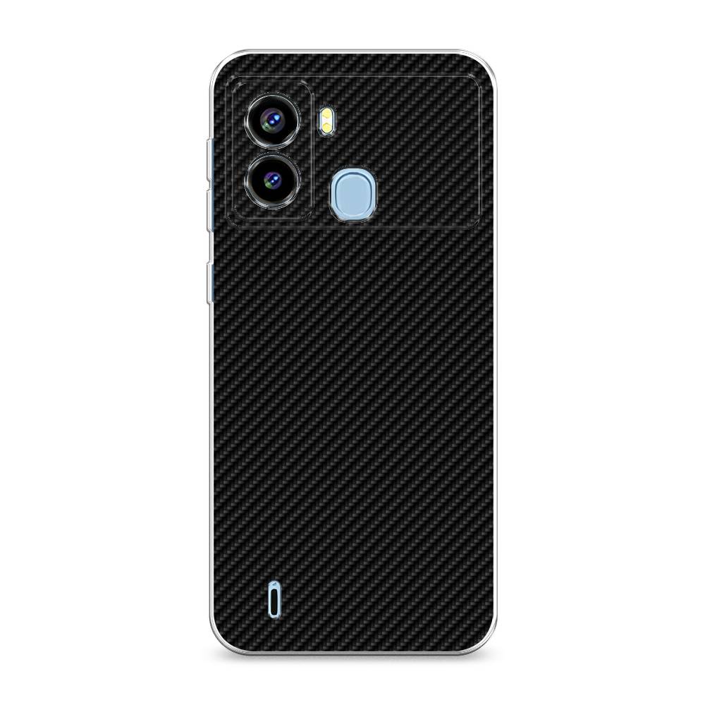 

Силиконовый чехол "Черный карбон" на Tecno Pop 6, Разноцветный, 302050-3