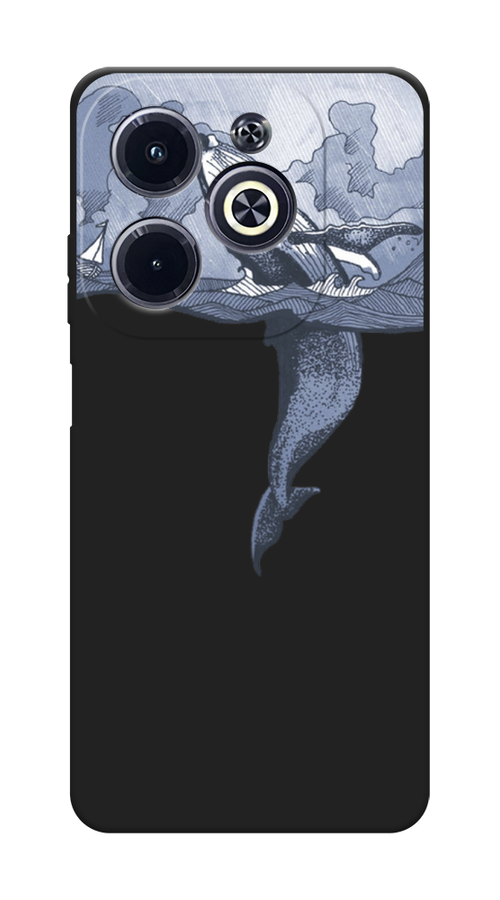 

Чехол Awog на Infinix HOT 40i "Два измерения", Голубой;черный;прозрачный, 3105452-1