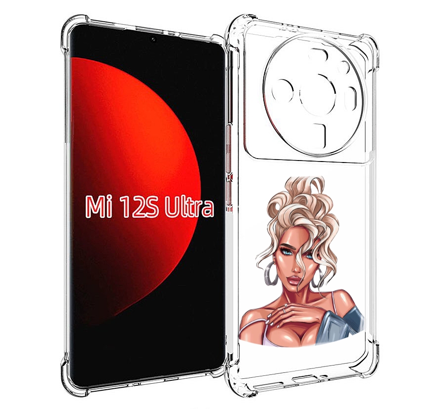 

Чехол MyPads красивая-блондинка женский для Xiaomi 12S Ultra, Прозрачный, Tocco
