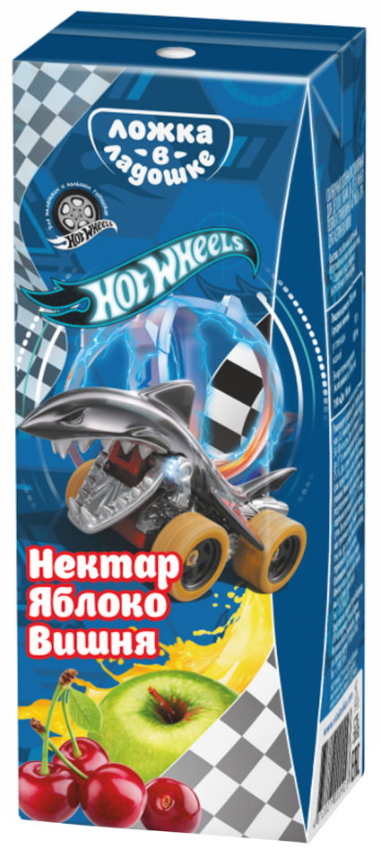 Сок Ложка в ладошке Hot Wheels Яблоко и Вишня с 5 месяцев 200мл