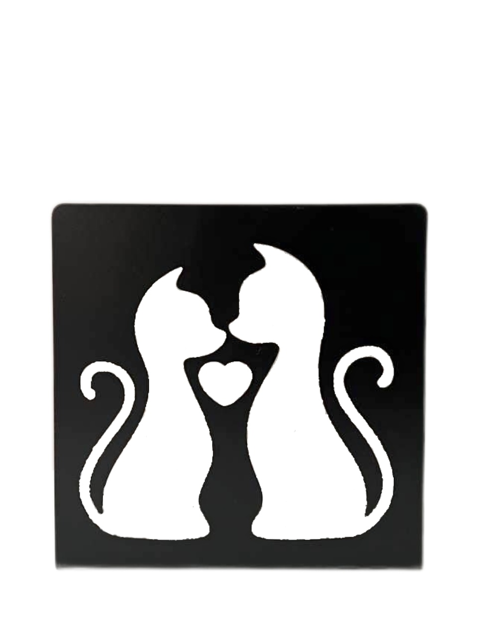 

Подставка ограничитель для книг "Кот и кошка", 1шт, сталь, Черный