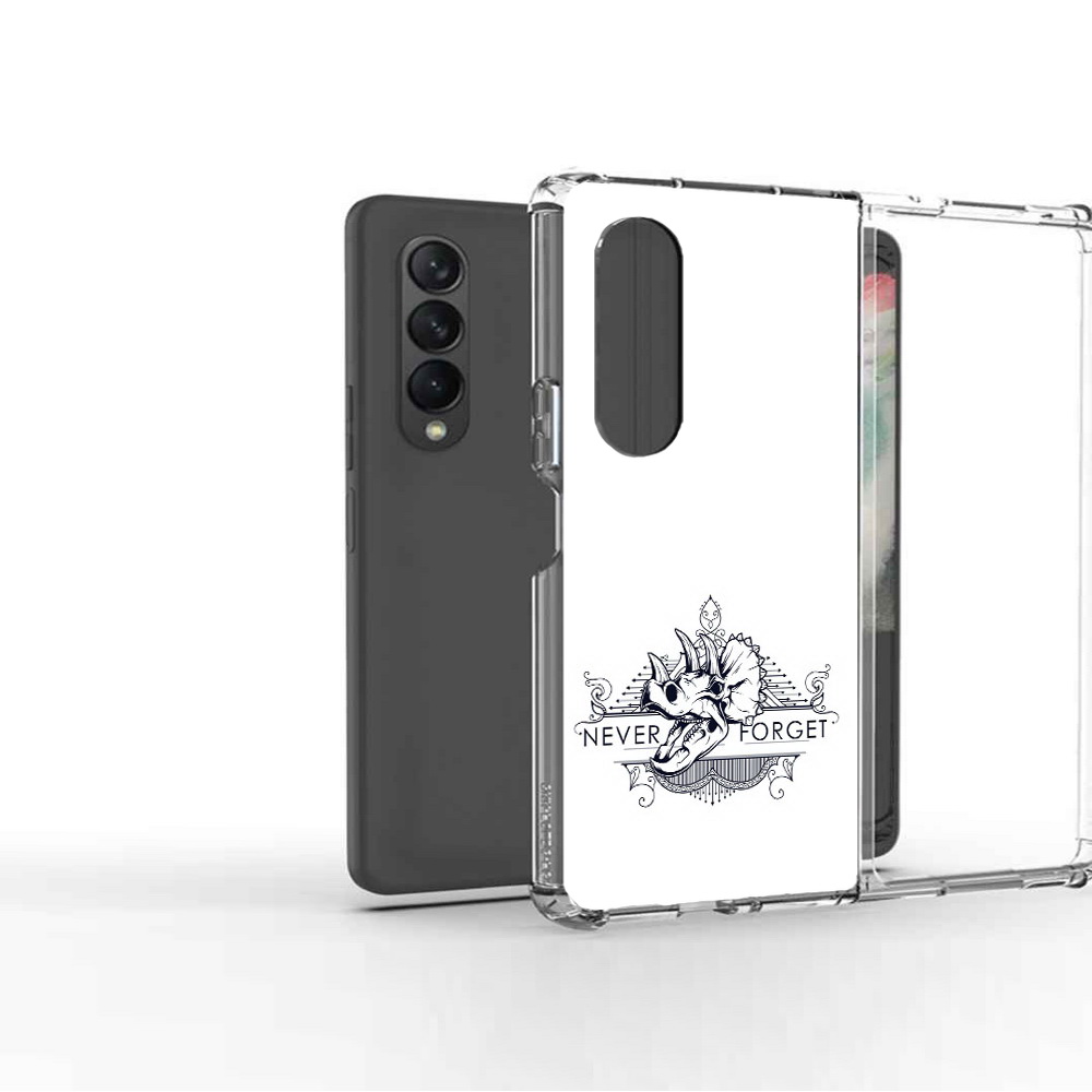 

Чехол MyPads Tocco для Samsung Galaxy Z Fold2 логотип носорога никогда не забуду, Прозрачный, Tocco