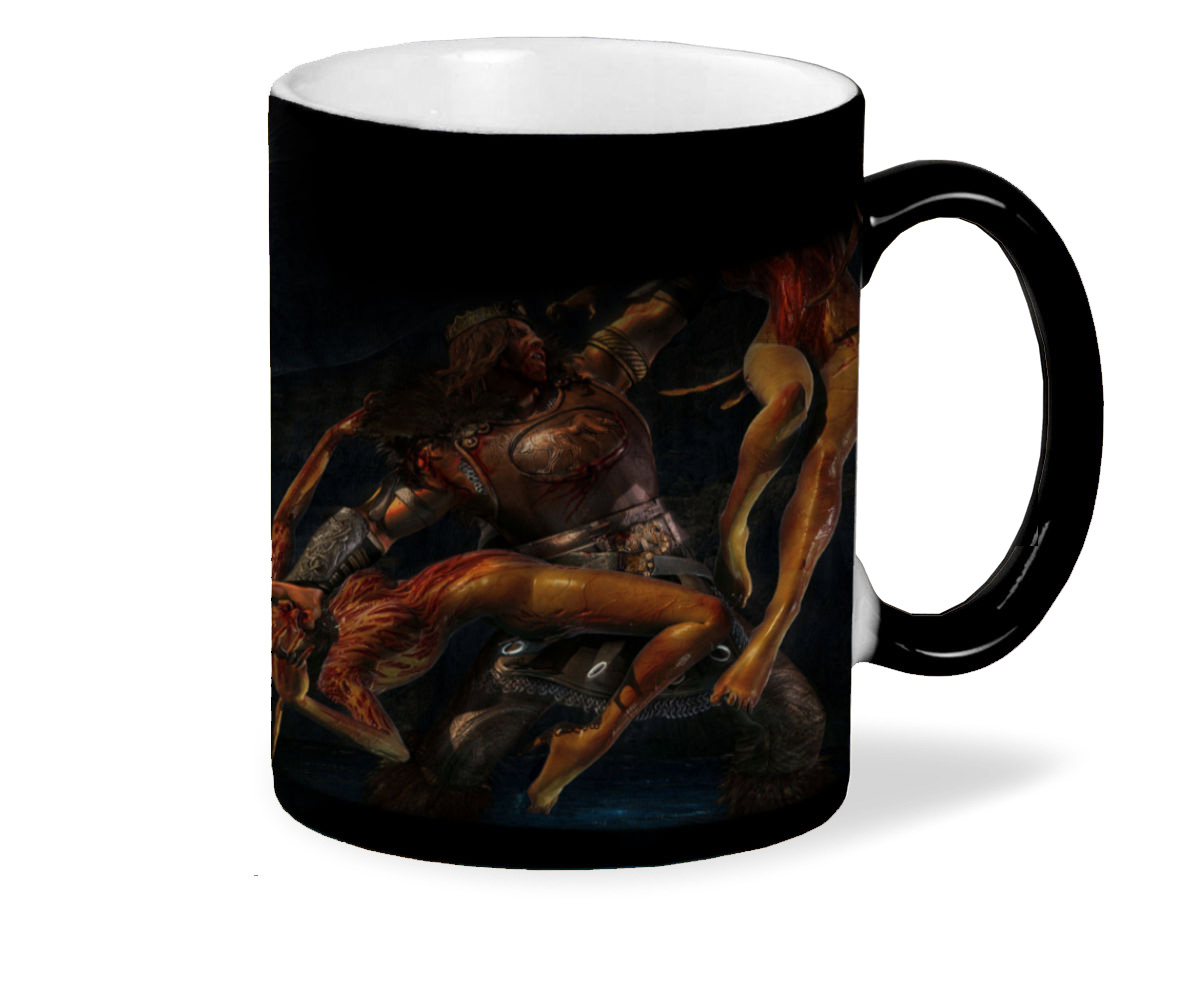 

Кружка CoolPodarok beowulf the game Король сражается с двумя монстрами