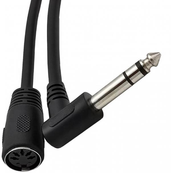 

Аудио-кабель GSMIN RT-177 переходник DIN 5-Pin (F) - Jack 6.5 мм (M) (Черный)