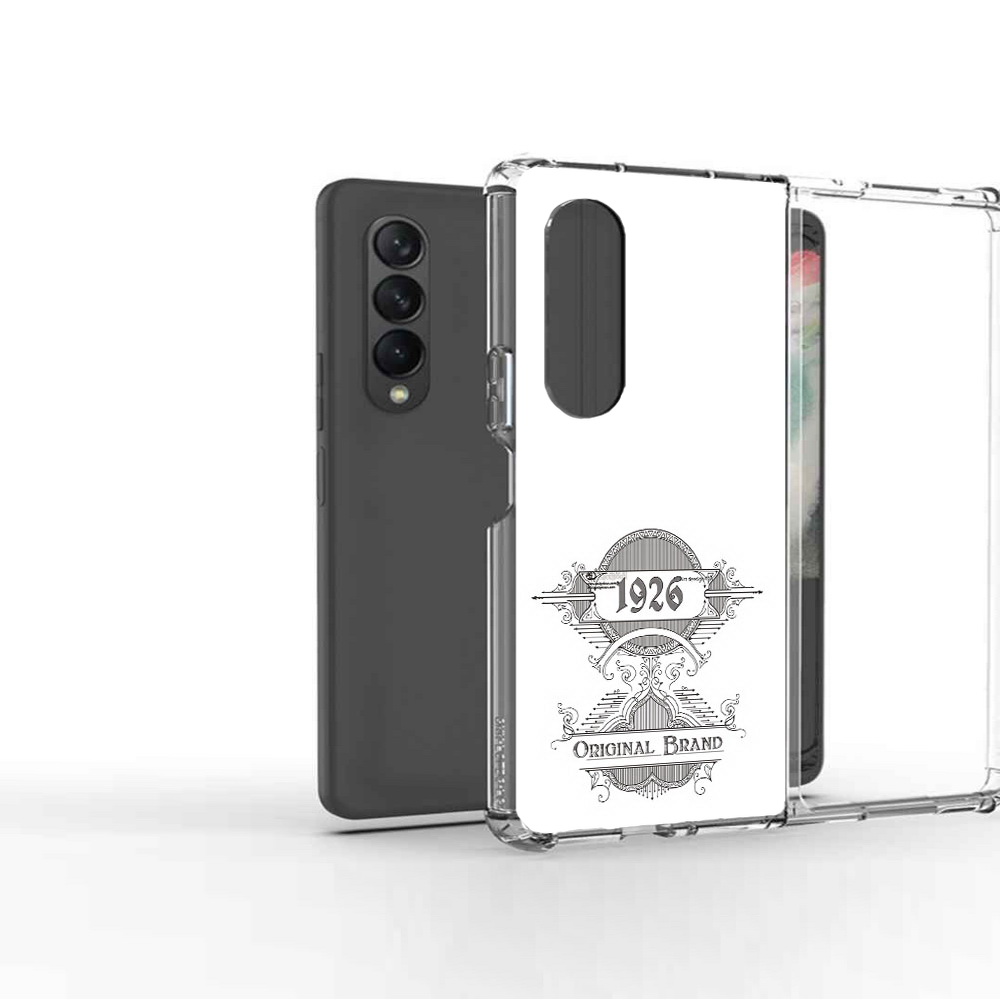 

Чехол MyPads Tocco для Samsung Galaxy Z Fold2 логотип черно белый, Прозрачный, Tocco