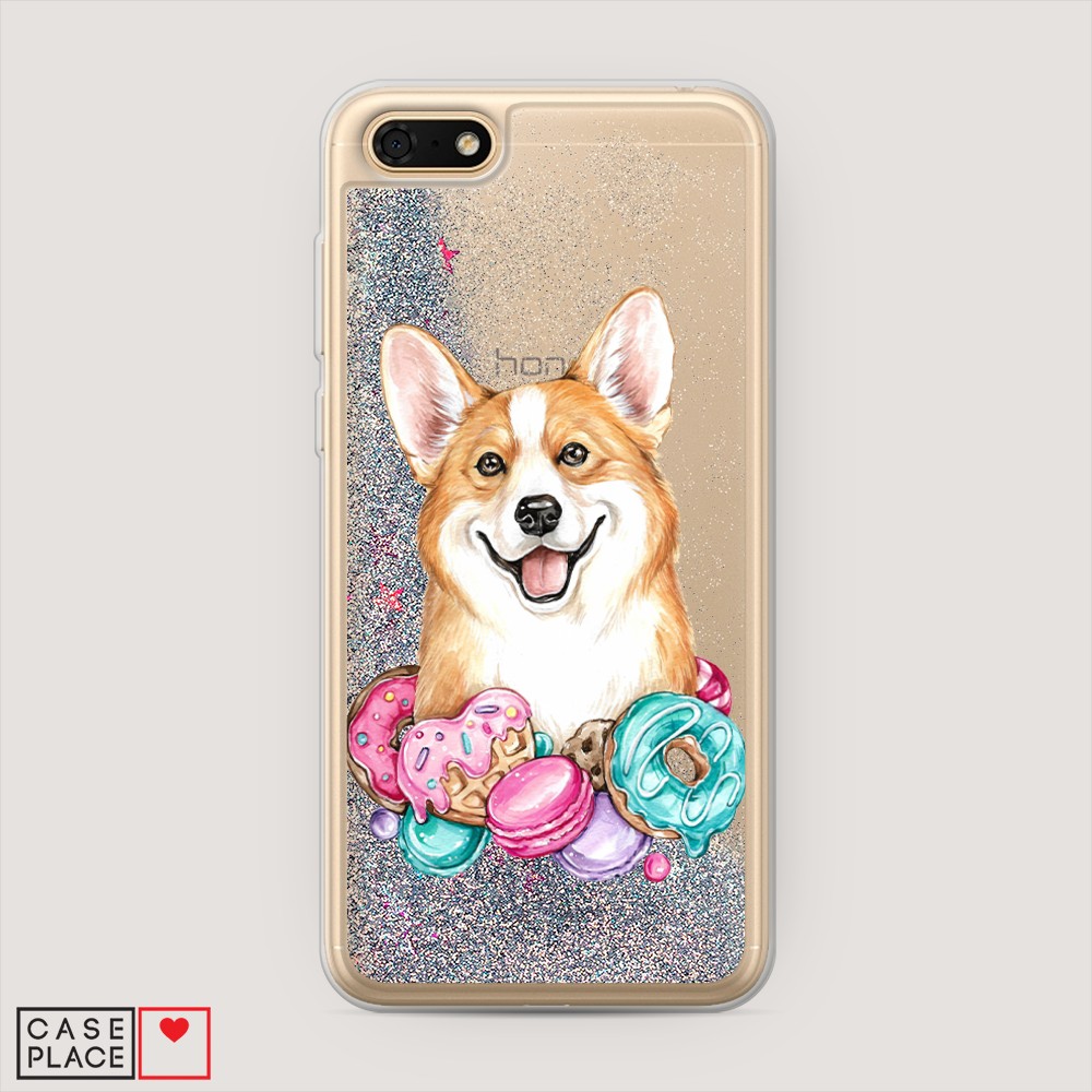 

Чехол Awog на Huawei Y5 2018 "Корги и сладости", Разноцветный, 65991-1