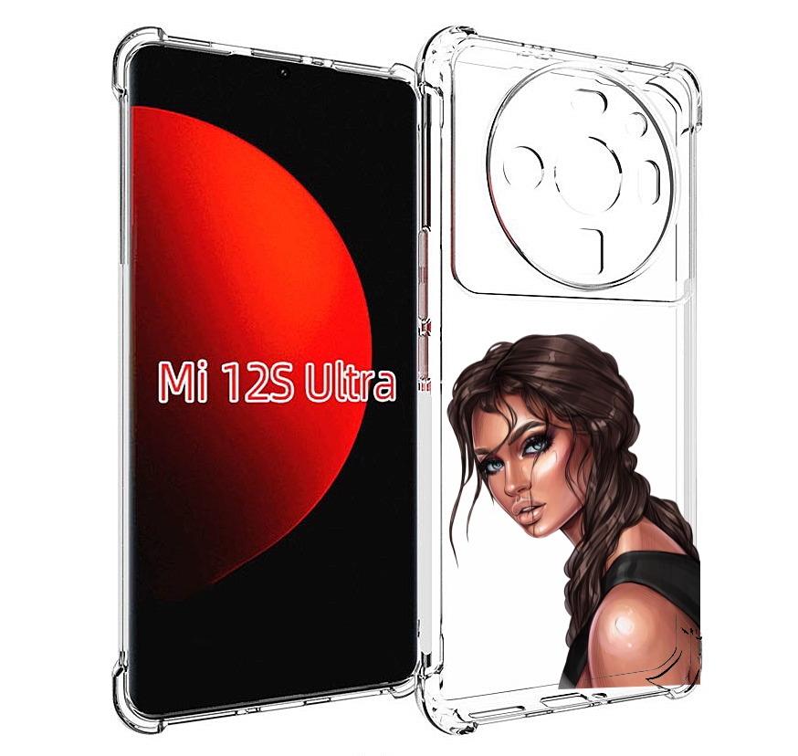 Чехол MyPads красивая-девушка-в-черной-майке женский для Xiaomi 12S Ultra