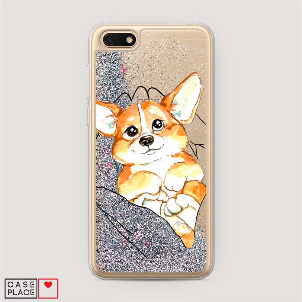 

Чехол Awog на Huawei Y5 2018 "Корги в ладошках", Разноцветный, 65991-1