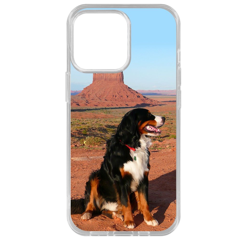

Чехол-накладка Krutoff Clear Case Бернская овчарка для iPhone 14 Pro Max, Прозрачный