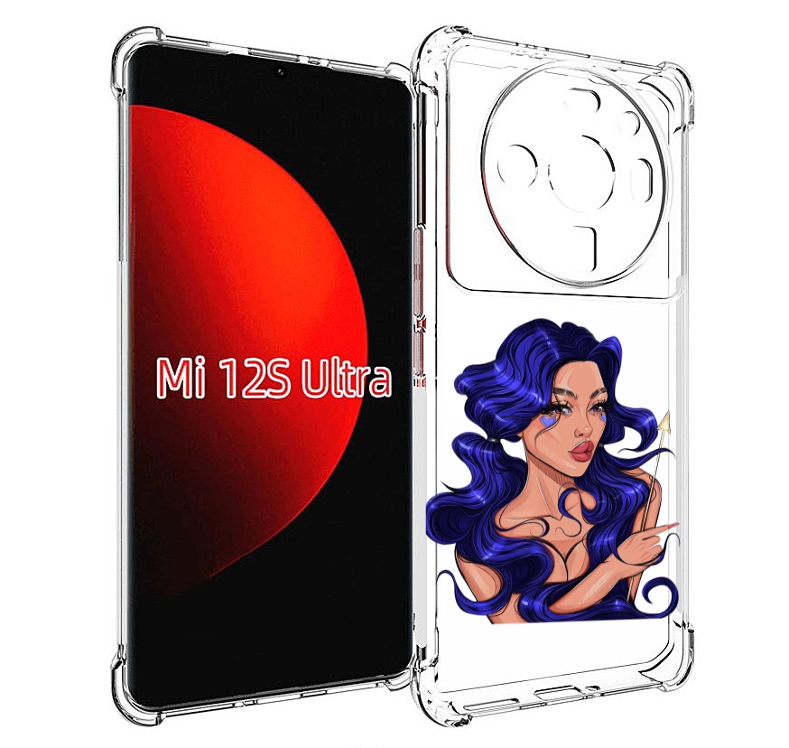 

Чехол MyPads красивая-девушка-с-синими-волосами женский для Xiaomi 12S Ultra, Прозрачный, Tocco
