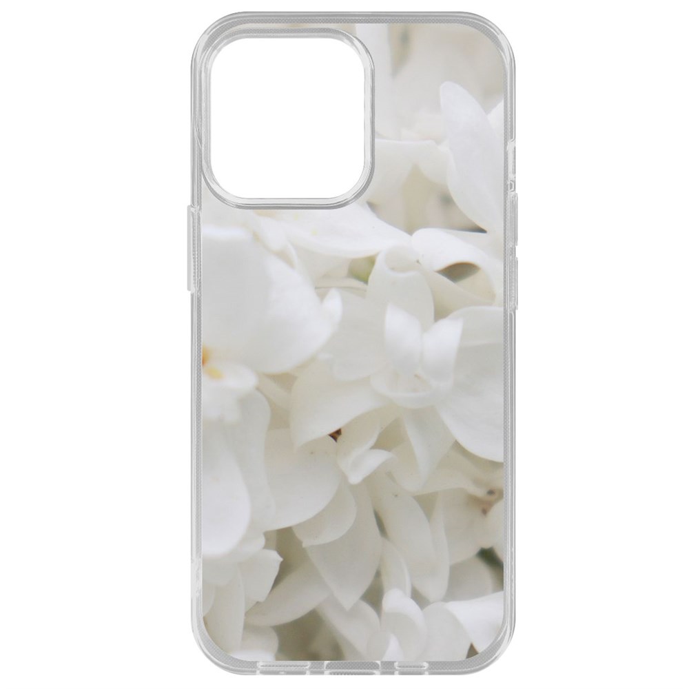 

Чехол-накладка Krutoff Clear Case Белые лилии для iPhone 14 Pro Max, Прозрачный