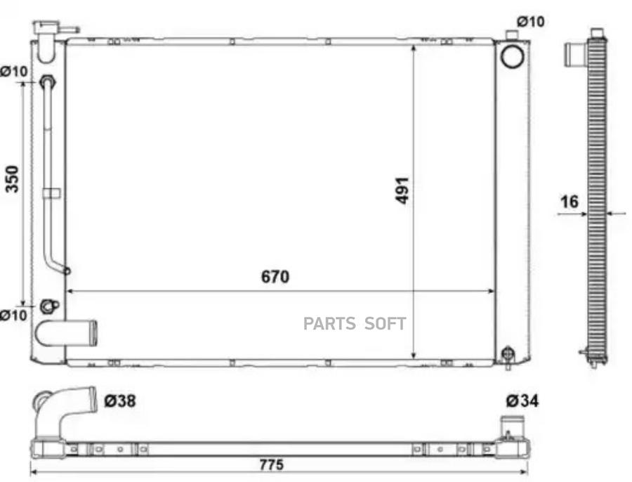 

Радиатор системы охлаждения NRF 53681
