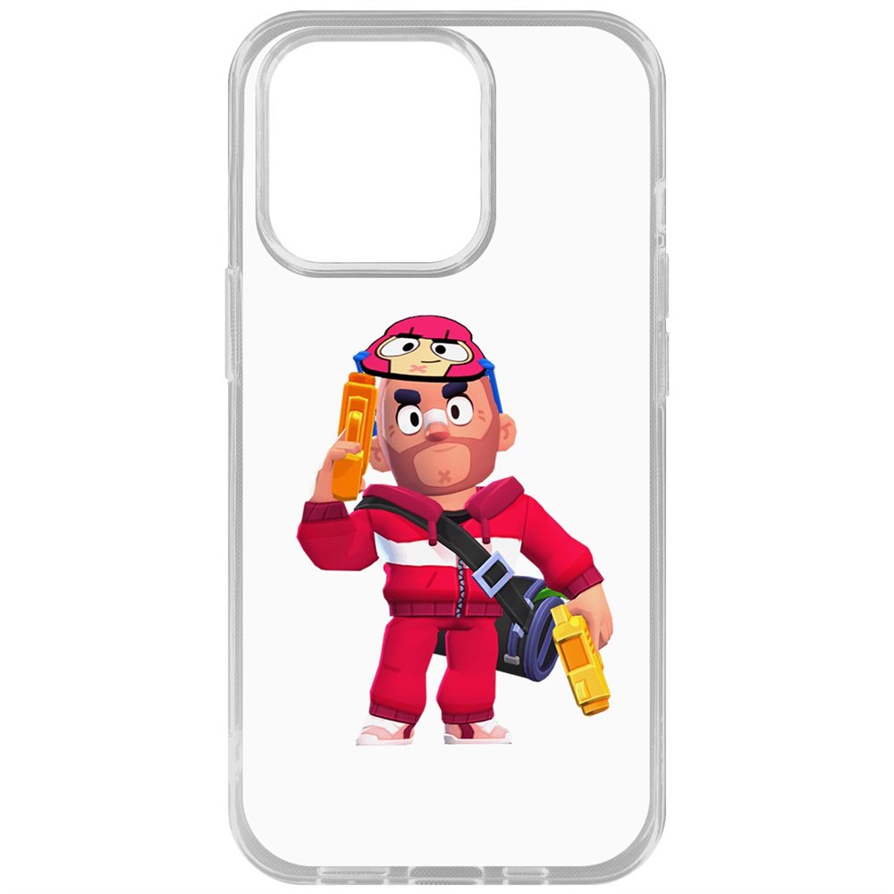 

Чехол-накладка Krutoff Clear Case Brawl Stars-Красавчик Кольт для iPhone 14 Pro