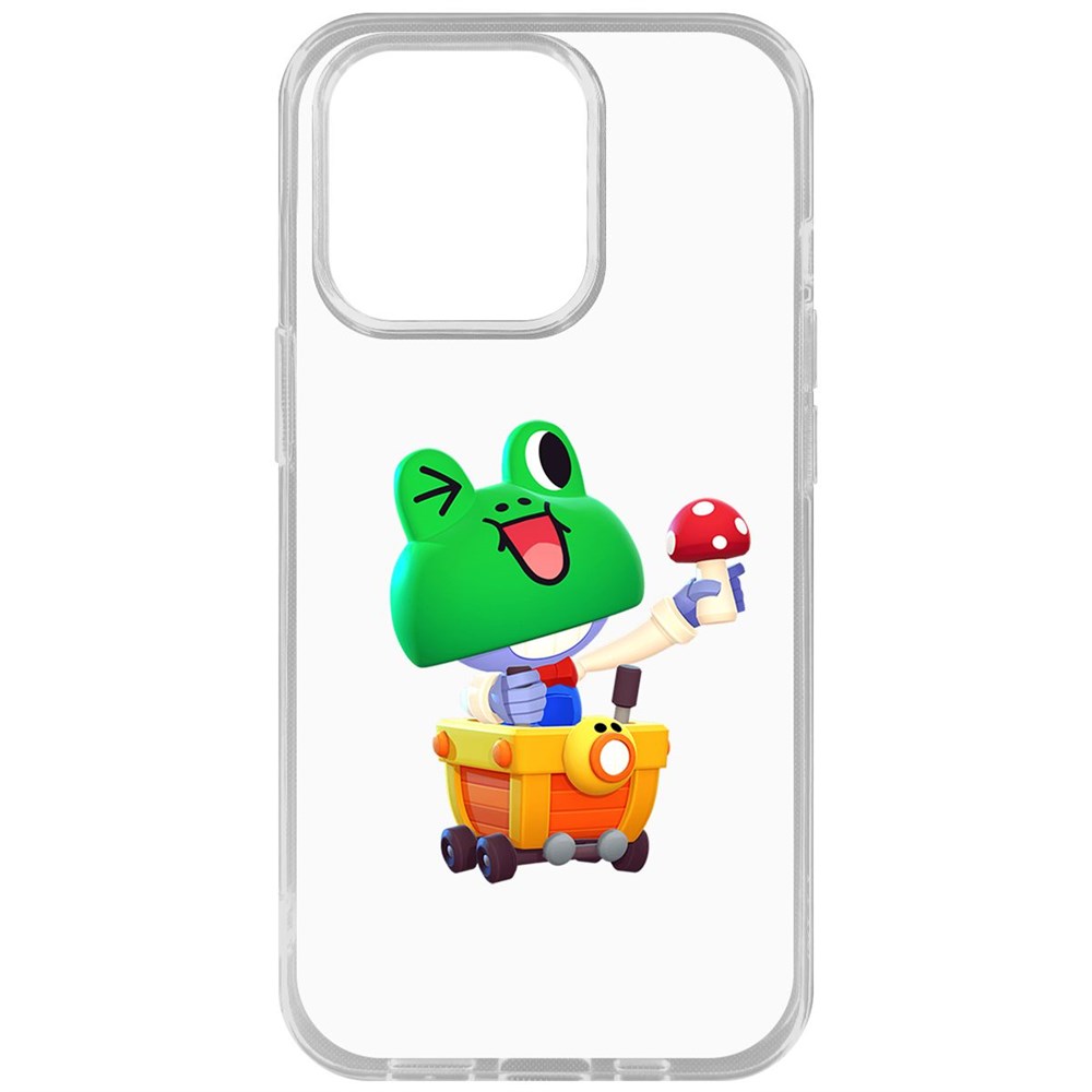 

Чехол-накладка Krutoff Clear Case Brawl Stars-Леонард Карл для iPhone 14 Pro